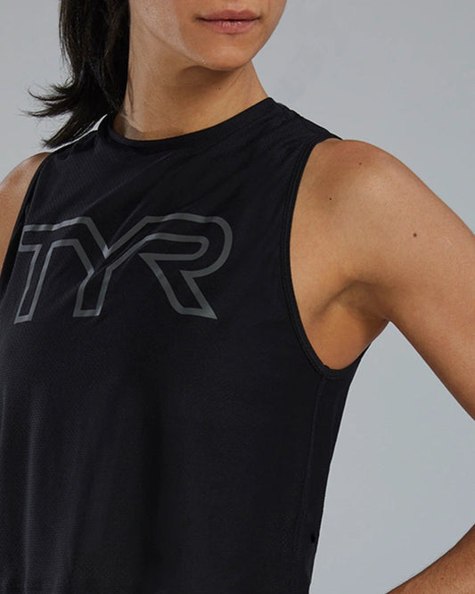 Womens Cropped Tank - Black