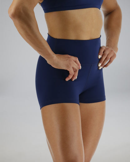 Navy Blue TYR Joule Elite™ Women's High-Rise 2" Short