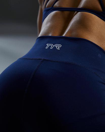 Navy Blue TYR Joule Elite™ Women's High-Rise 2" Short