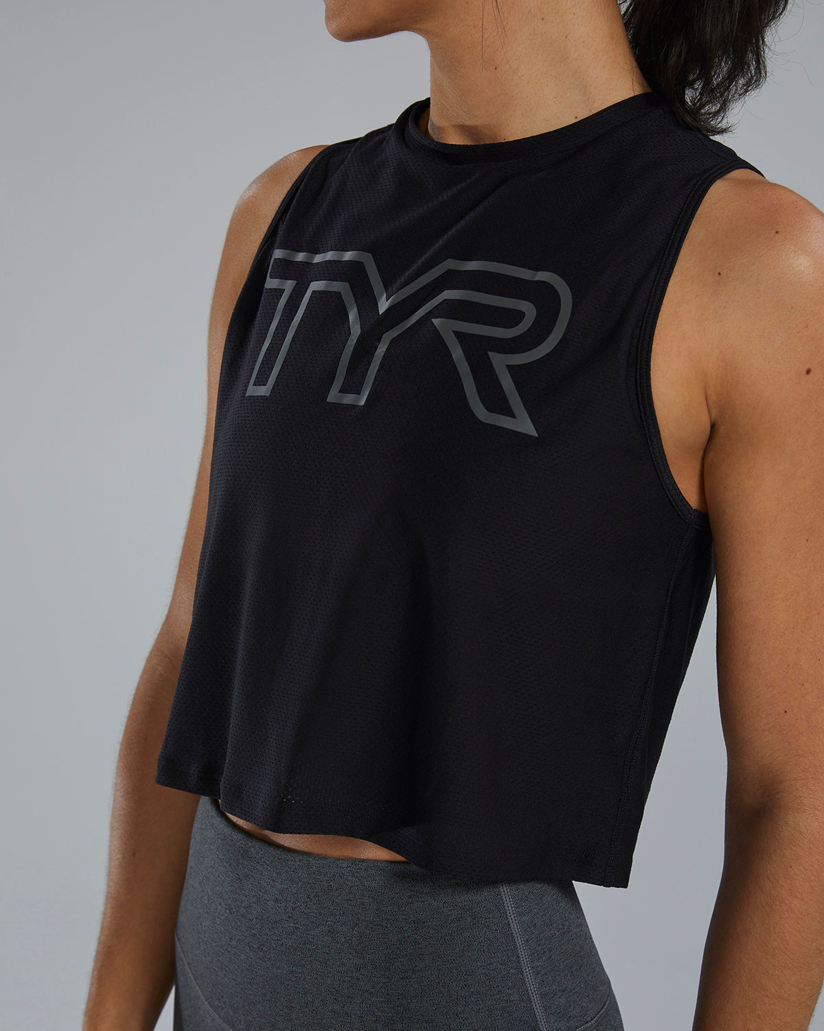 Womens Cropped Tank - Black