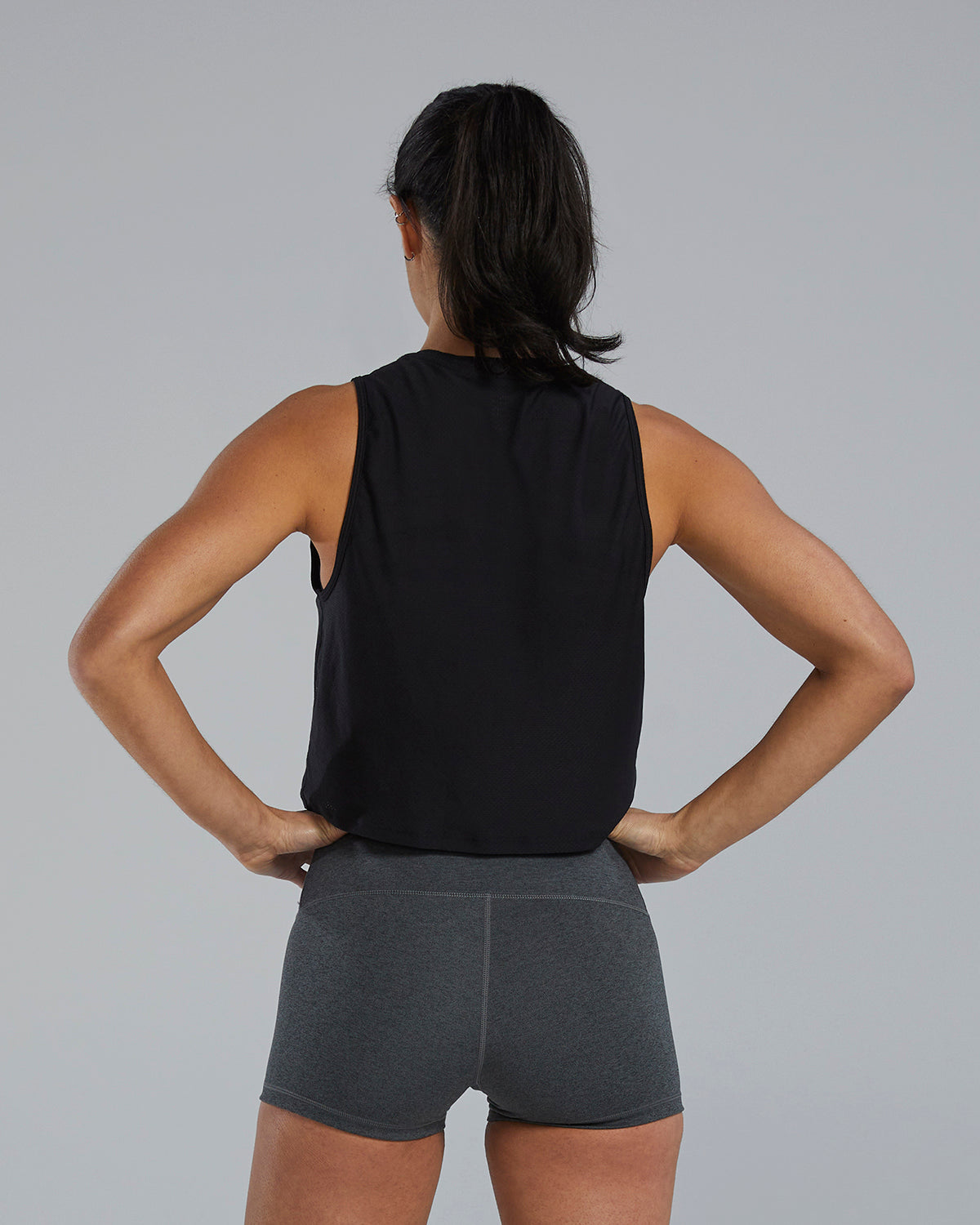 Womens Cropped Tank - Black
